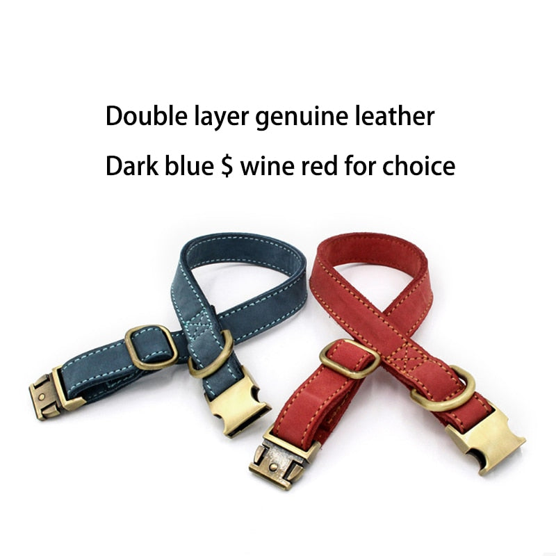 Genuine Leather Martingale Dog Collar