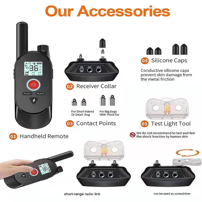 Walkie Talkie Rechargeable Dog Training Collars