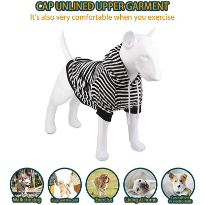 Fashion Striped Dog Hoodies