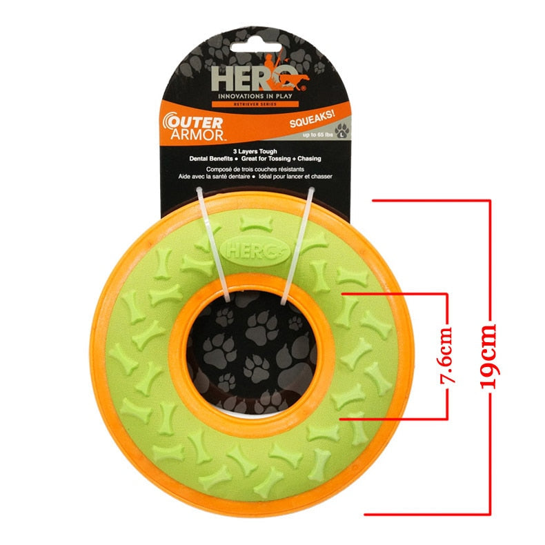 Dog Toys Squeaky Flying Ring