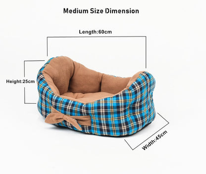 Cradle Shape Tartan Dog Bed