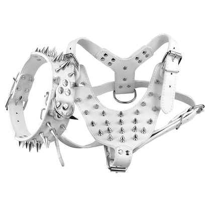 Leather Spiked Studded Dog Harness