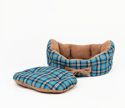 Cradle Shape Tartan Dog Bed