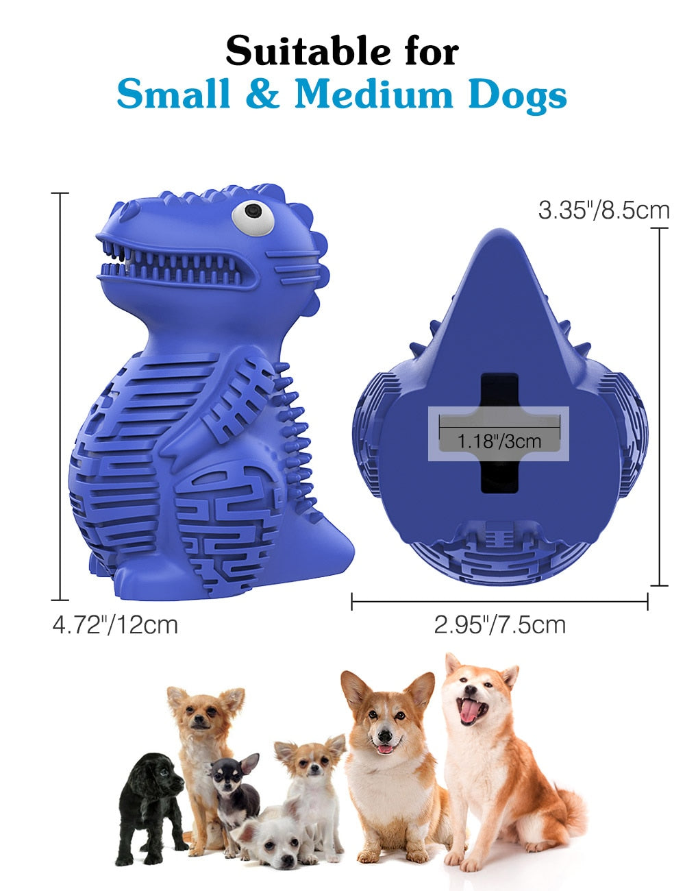 Dinosaur Shaped Dog Tough Toys