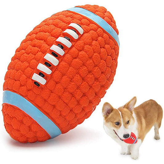 Bouncy Football Squeaker Dog Toy