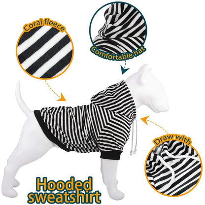 Fashion Striped Dog Hoodies