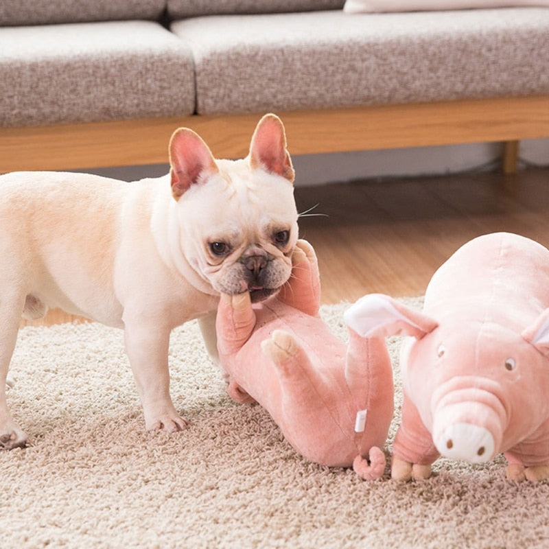 Cute Pink Pig Dog Chewy Toy
