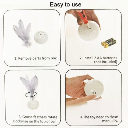 Automatic Cat Feather Ball Toys