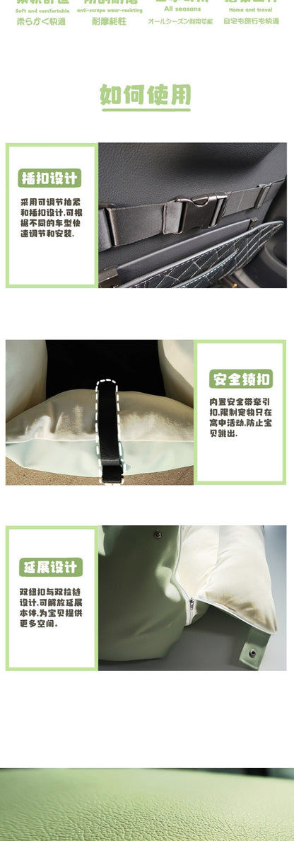 Luxury Leather Pet Seat Dog Travel Bed