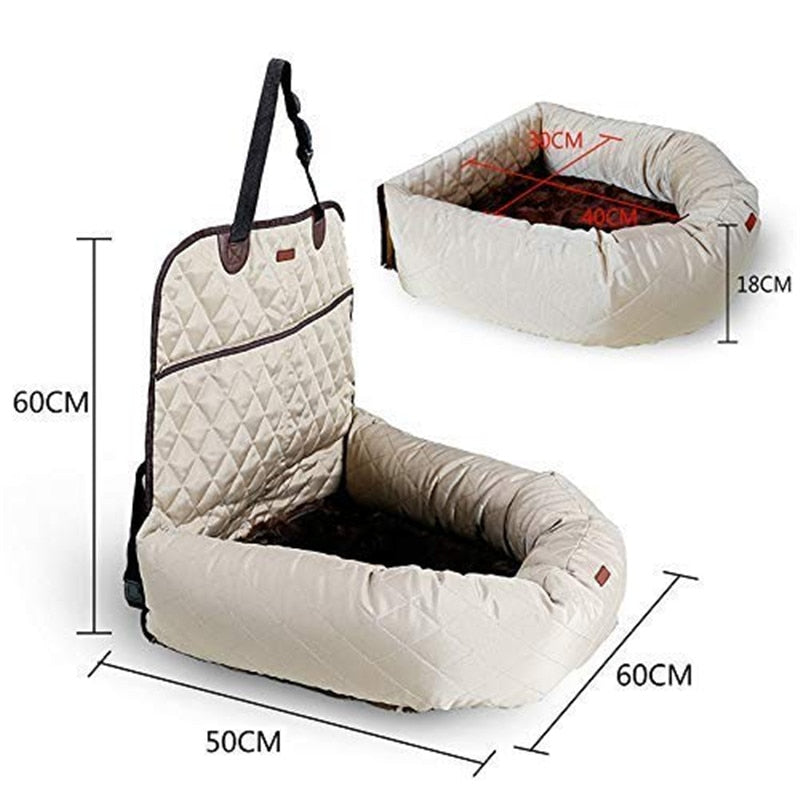 Luxury Dog Travel Car Seat Bed