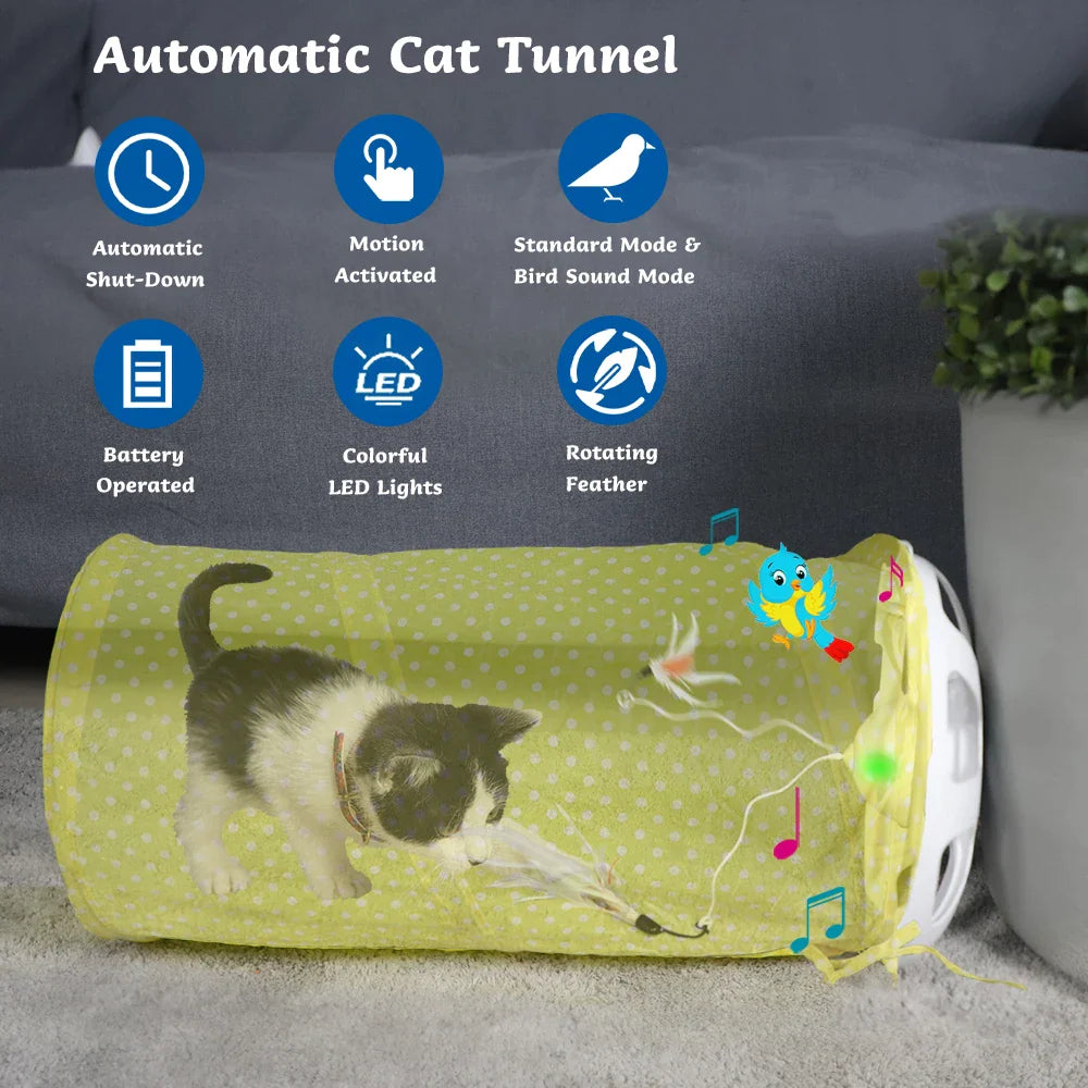 Smart Collapsible Cat Tunnel Toy