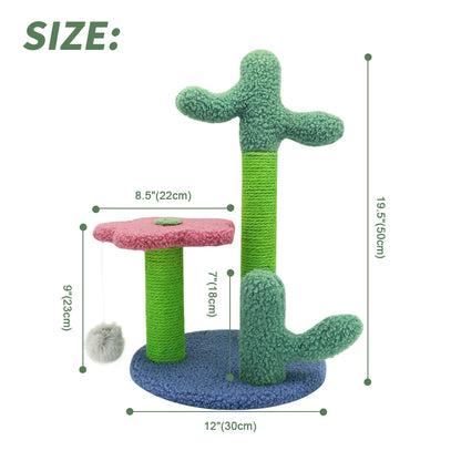 Cactus Cat Scratching Tree Post