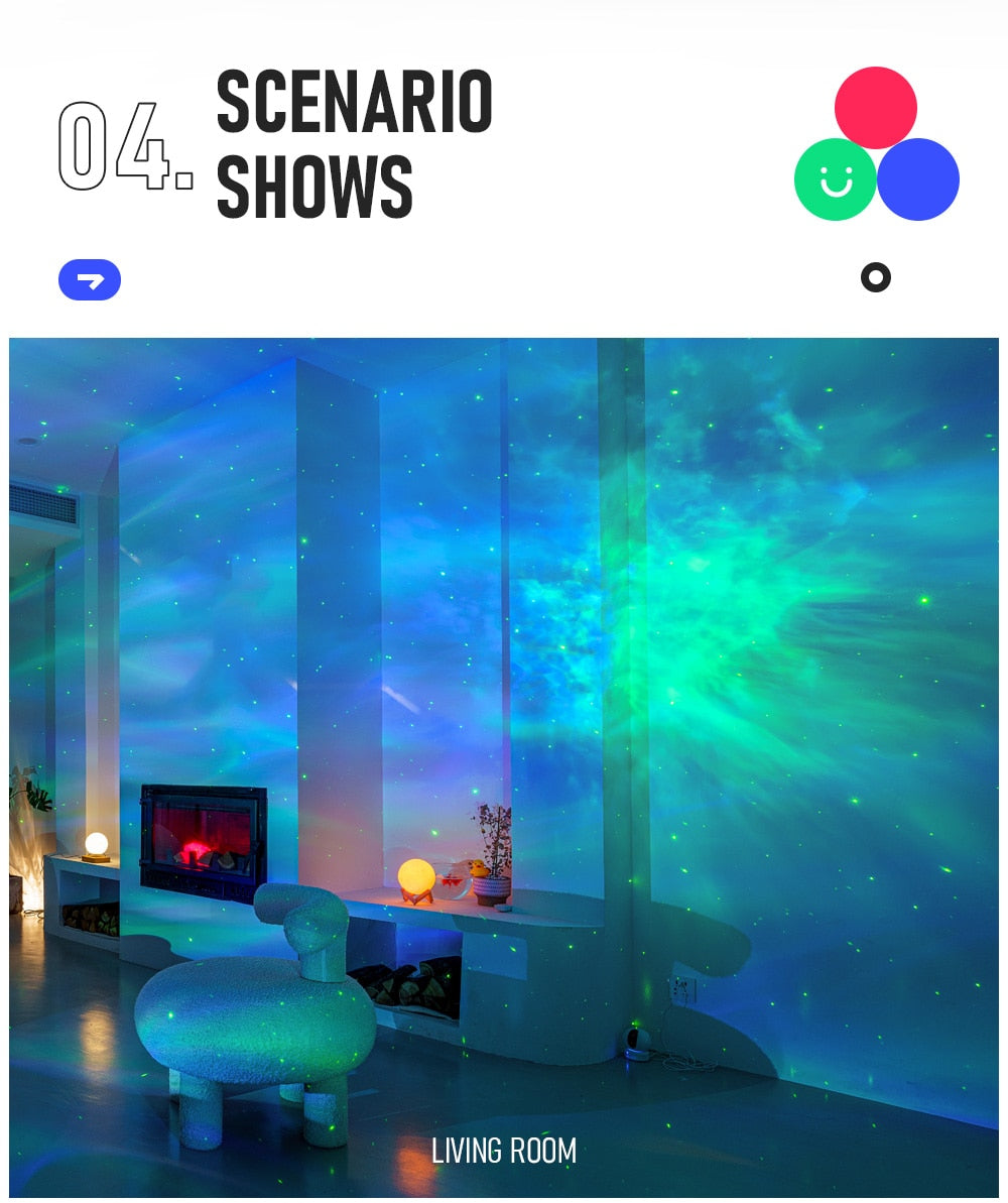 APP Control Galaxy Starry Projector