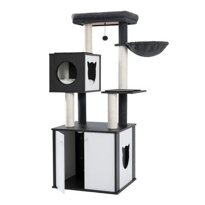 Luxury Cat Tree Tower With Cabinet