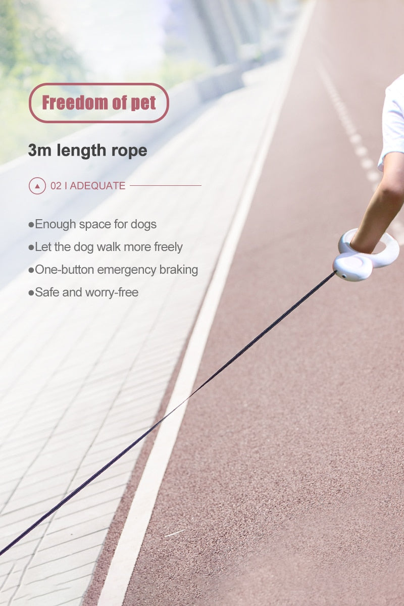 Luxury Led Lights Retractable Dog Leash