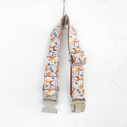Christmas STAR SNOW Dog Collar