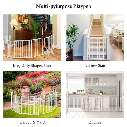 8 Panel Metal Pet Safety Gate