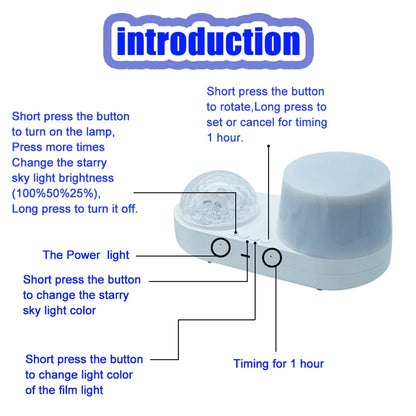 Ocean Rotate 3D Music Night Lamp