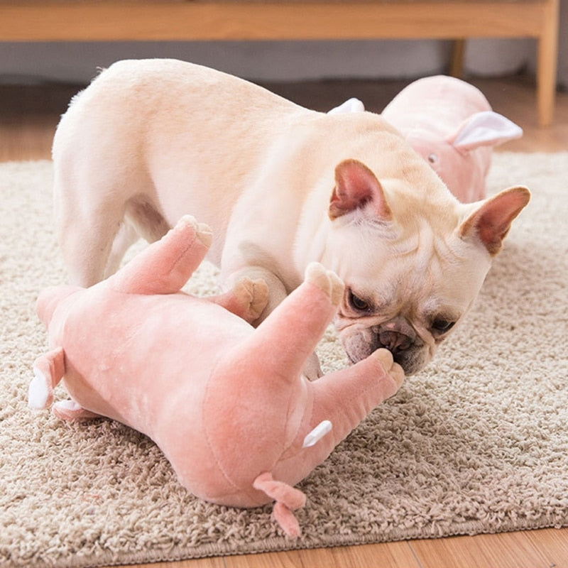 Cute Pink Pig Dog Chewy Toy
