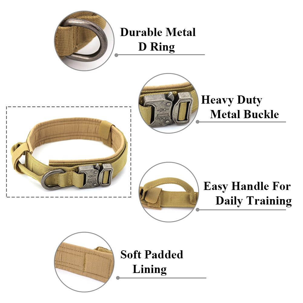 Military Tactical Dog Collar & Leash