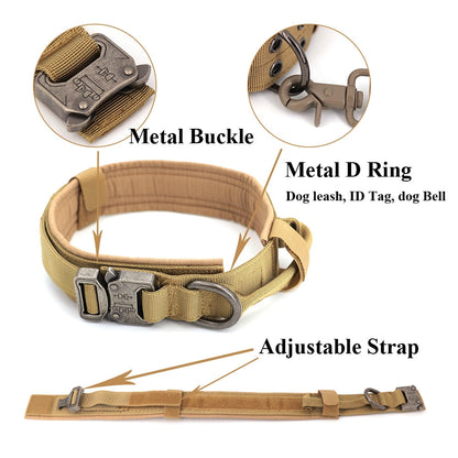 Military Tactical Dog Collar & Leash