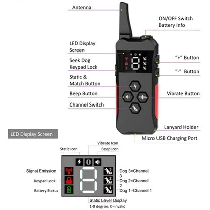 800m Vibration Dog Training Collar
