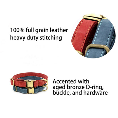 Genuine Leather Martingale Dog Collar
