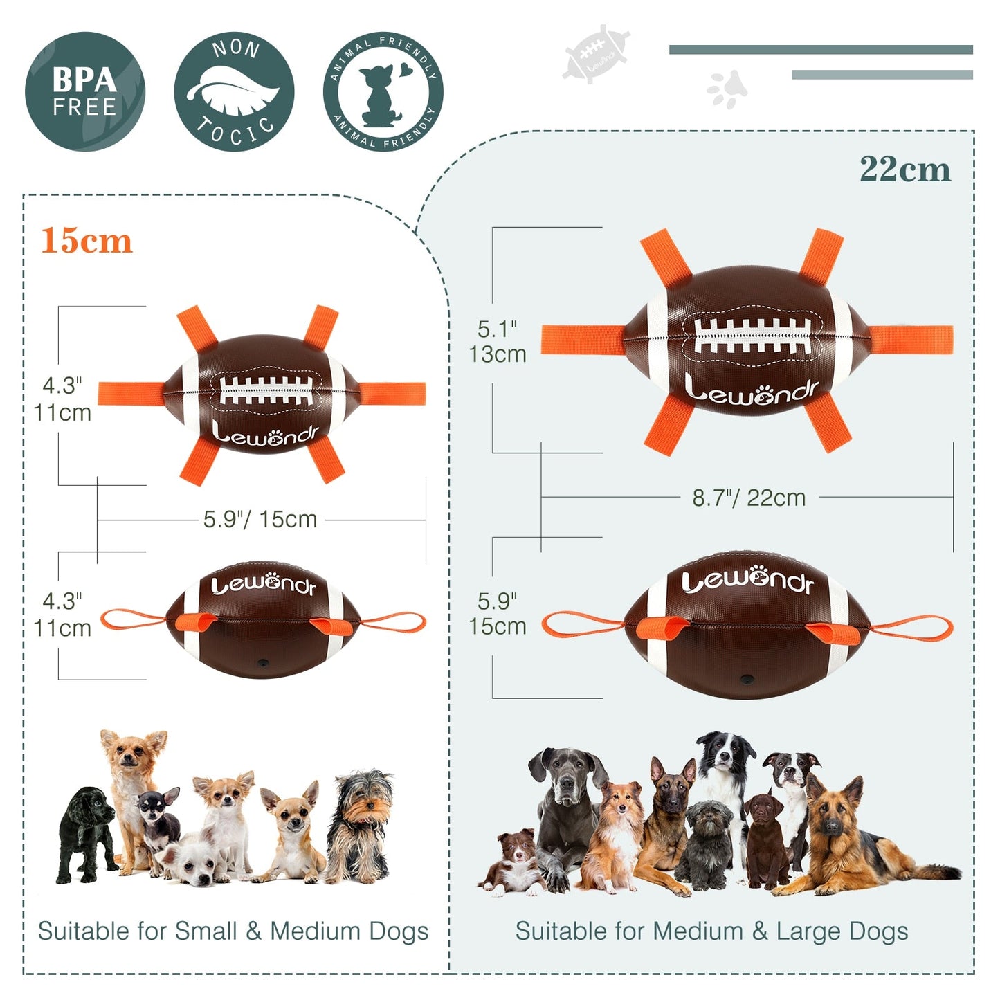 Dog Football Tug Of War Toys