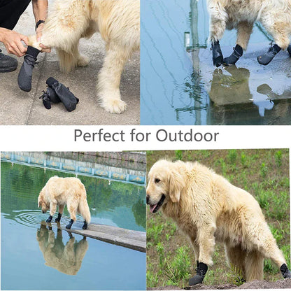 Rubber Sole Waterproof Dog Shoes