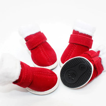 Fleece Winter Warm Dog Shoes