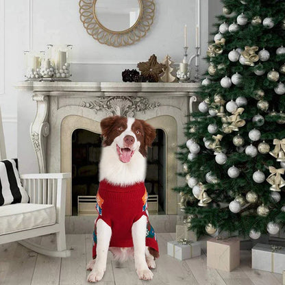 Snowflake Patterns Knitted Dog Sweater