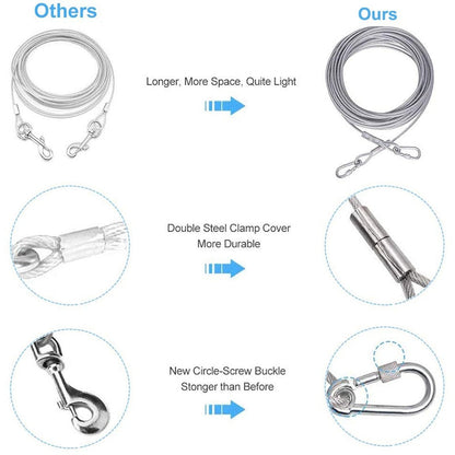 Heavy Duty Steel Wire Cable Dog Leash
