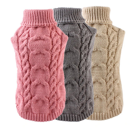 Cozy Turtleneck Knit Dog Sweaters