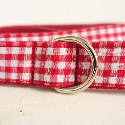WHITE RED Plaid Pet Collar