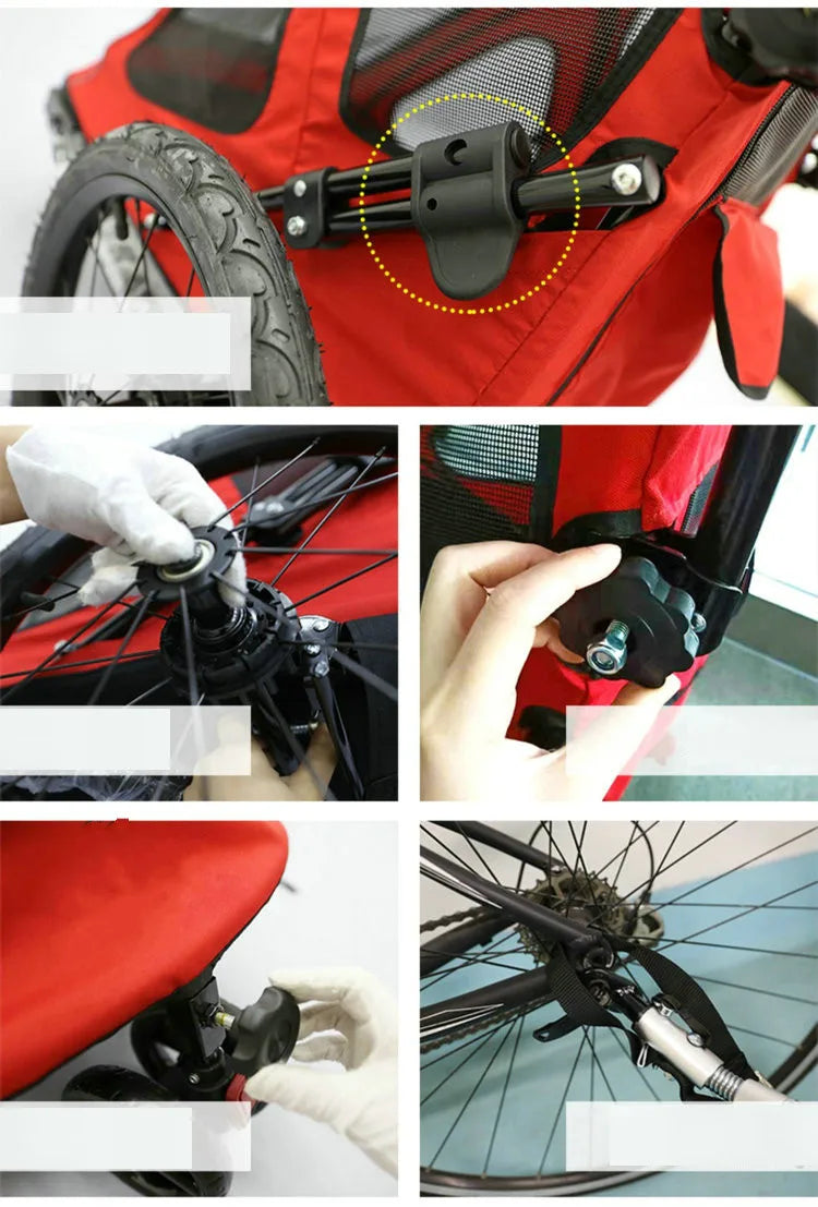 20 Inch Big Wheel Pet Bicycle Trailer