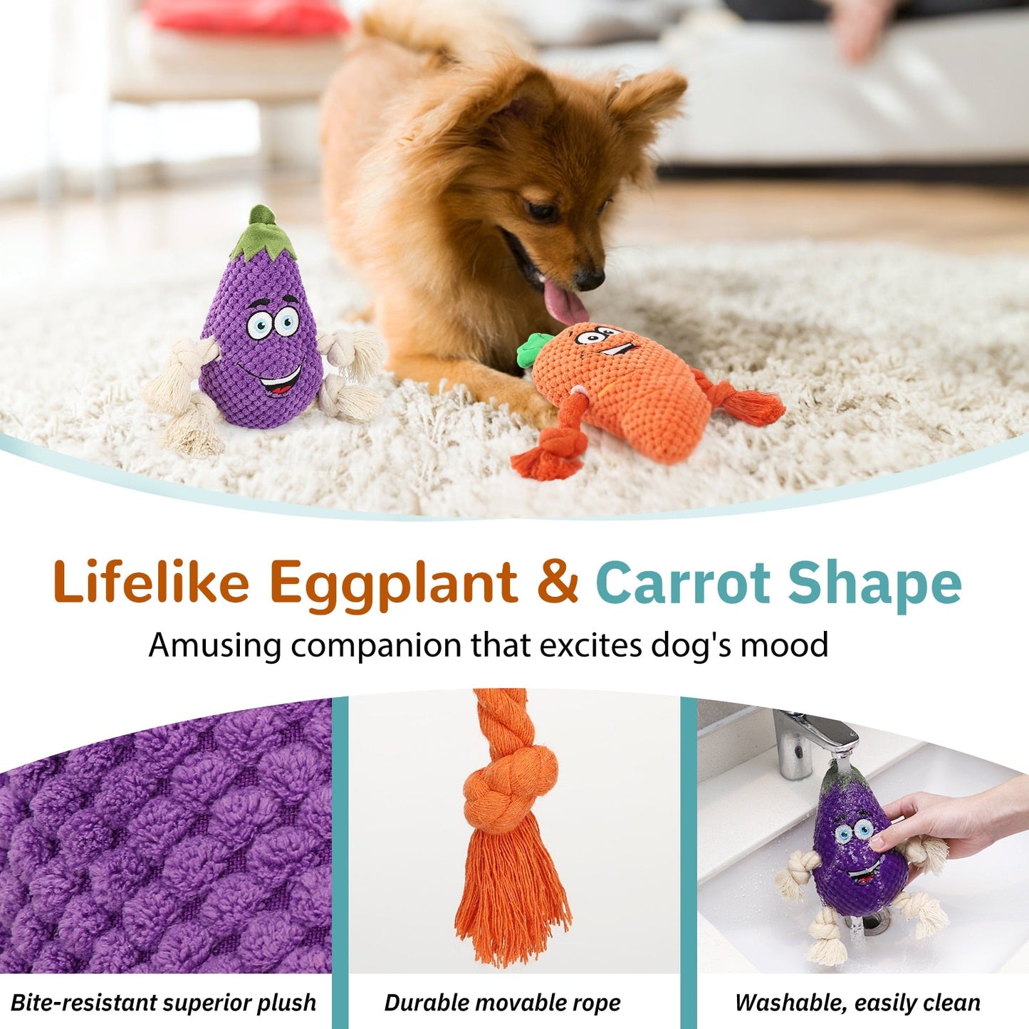 Dog Plush Cotton Rope Chew Toy