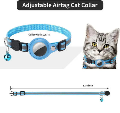 Reflective & Bell Pet AirTag Collar