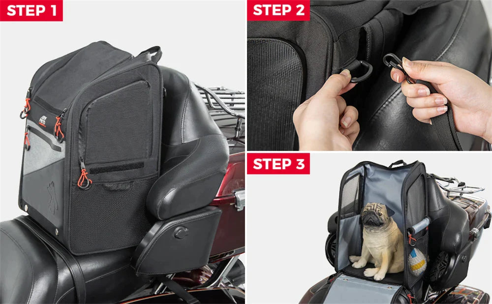 44L Capacity Motorcycle Pet Carrier