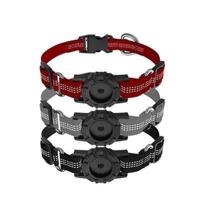 Adjustable Reflective Dog AirTag Collar