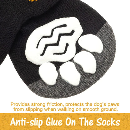 Footprint-shaped Adjustable Dog Socks