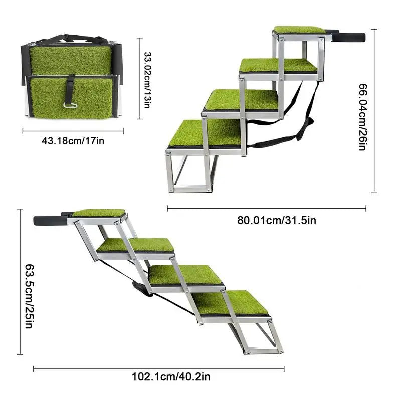 Wide 5-Steps Dog Stairs