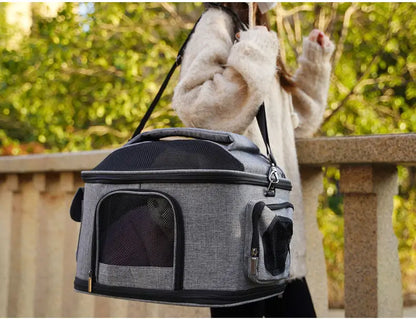 Traveling Mesh Collapsible Pet Carrier Bag