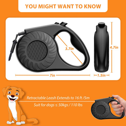 5M 50kg Retractable Large Dog Leash