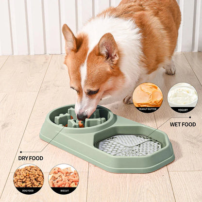 Non-skidding Safe Dog Slow Feeder Bowl