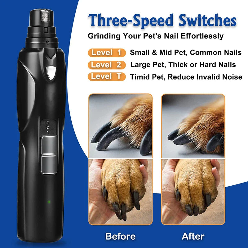 LED 2-Speed Touch-Switch Dog Nail Grinder