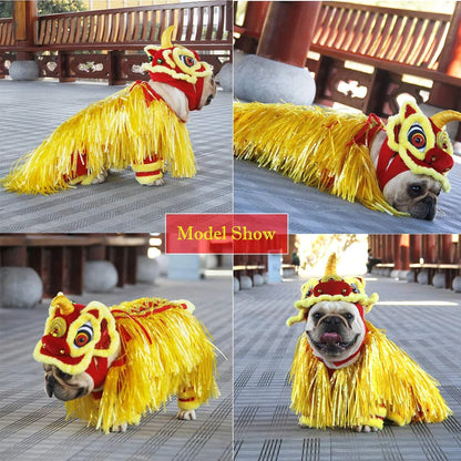 Four Legged Lion Dance Dog Costume