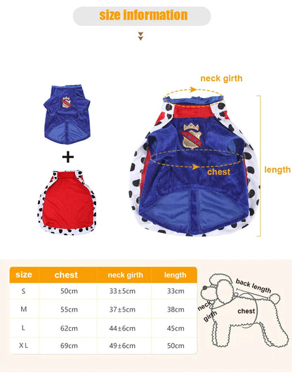 Funny Dog King Cloak Costume