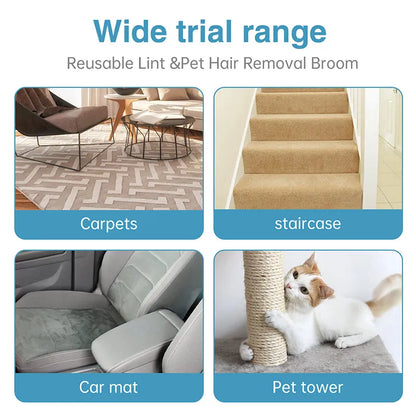 Telescopic Metal Edge Pet Hair Removal Rake