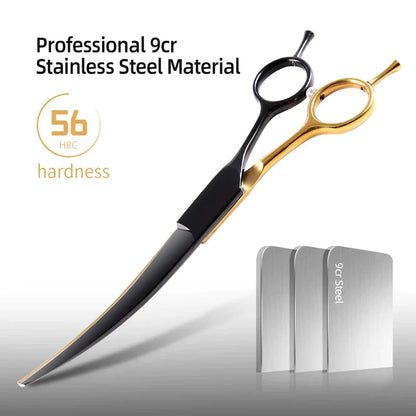 Luxury Curved Dog Grooming Scissors