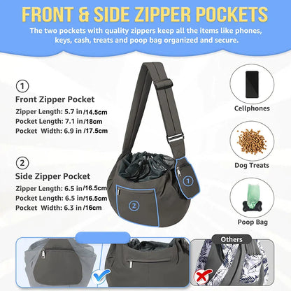 Drawstring Dog Sling Carrier Bag